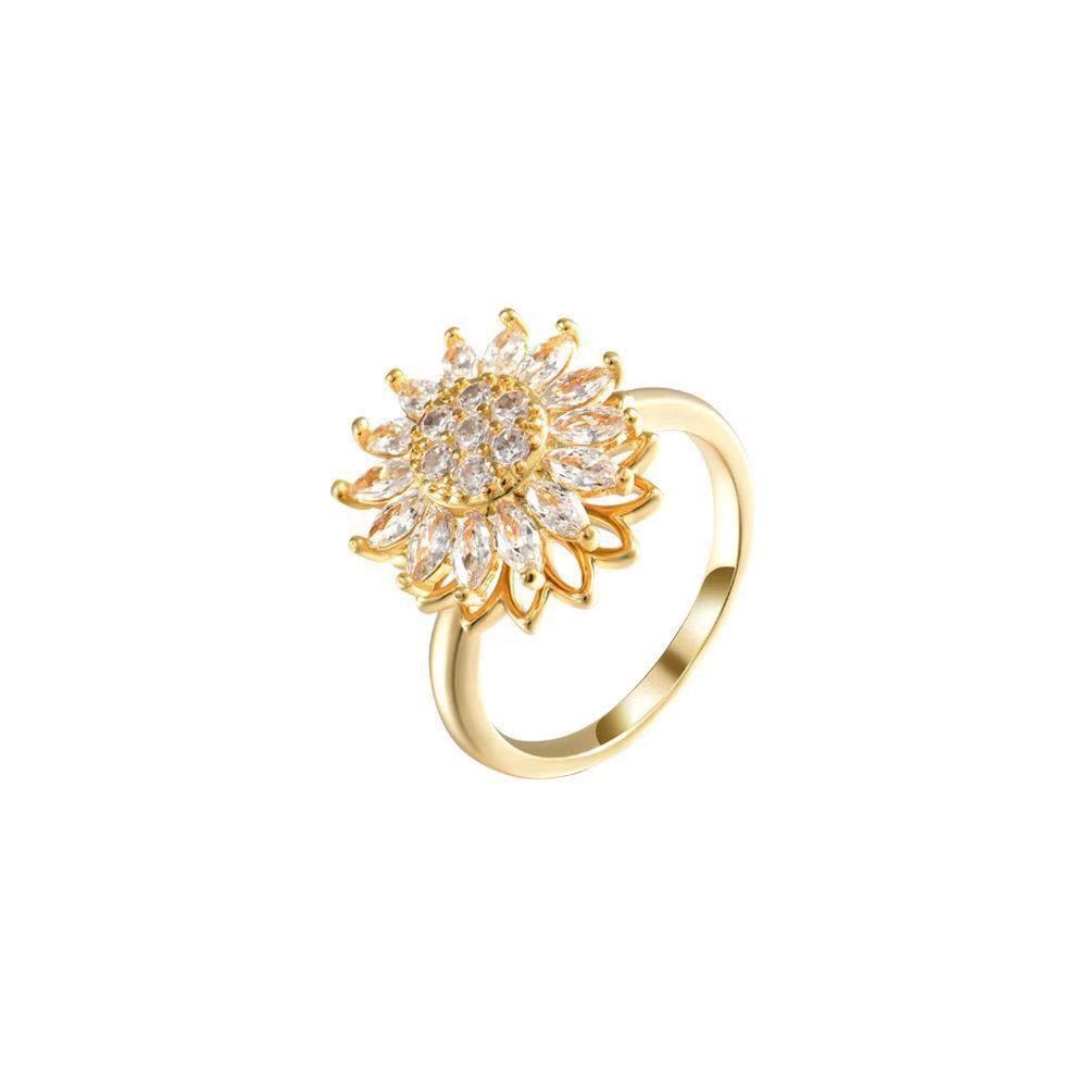 Sunflower Set Zirconia Ring