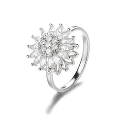 Sunflower Set Zirconia Ring