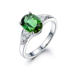 Simulated aquamarine gemstone ring